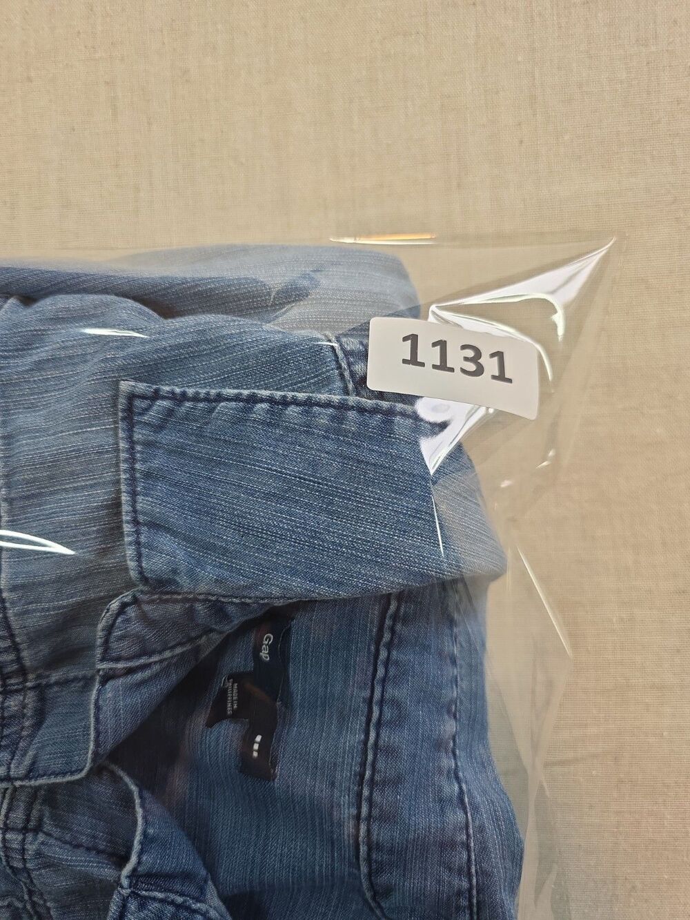 Gap Womens Denim Shirt Dress Blue Snap Front Tie Waist Long Sleeve Pocket Size S - Picture 11 of 11